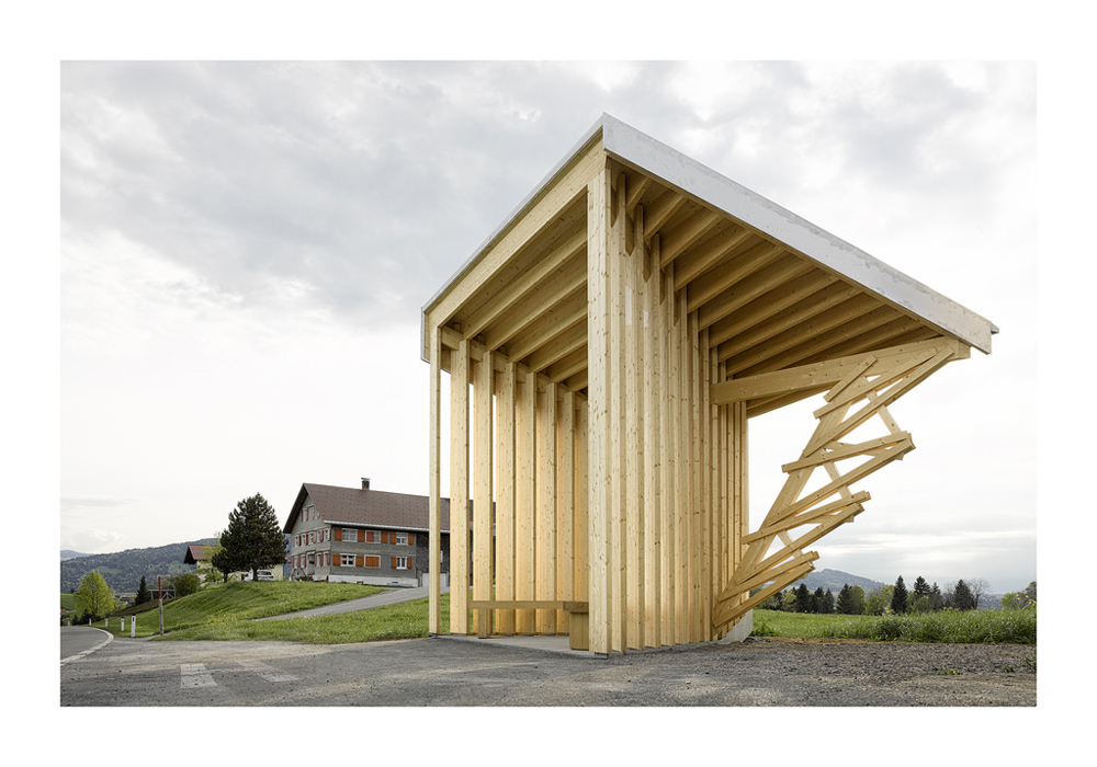 The bus shelter architecture in Austria