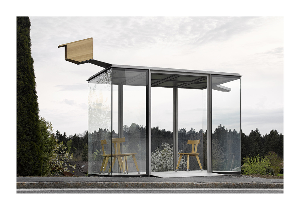 The bus shelter architecture in Austria